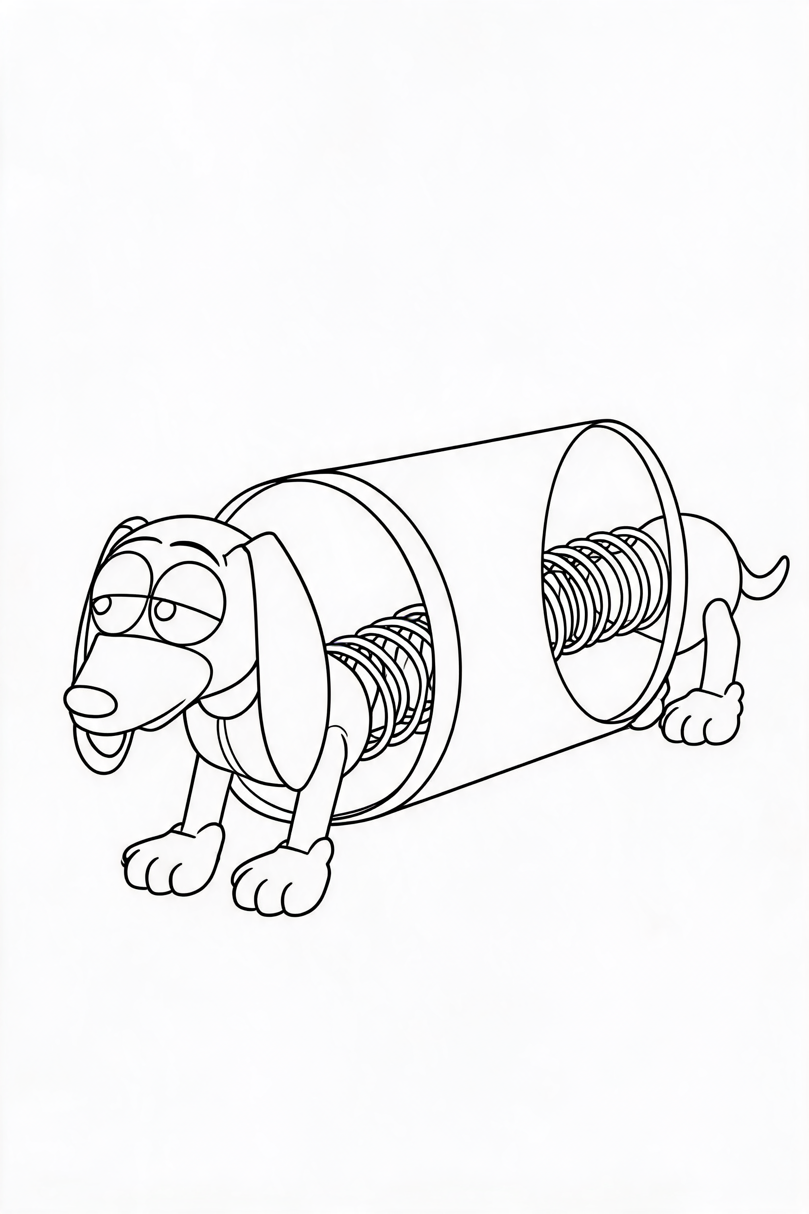Color Slinky Dog Exploring a Play Tunnel Online
